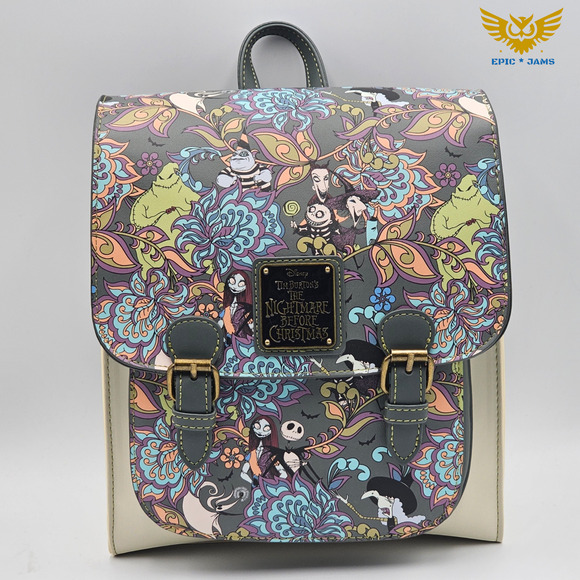 Loungefly Disney Nightmare Before Christmas Floral Character Mini Backpack Bag - Picture 1 of 8